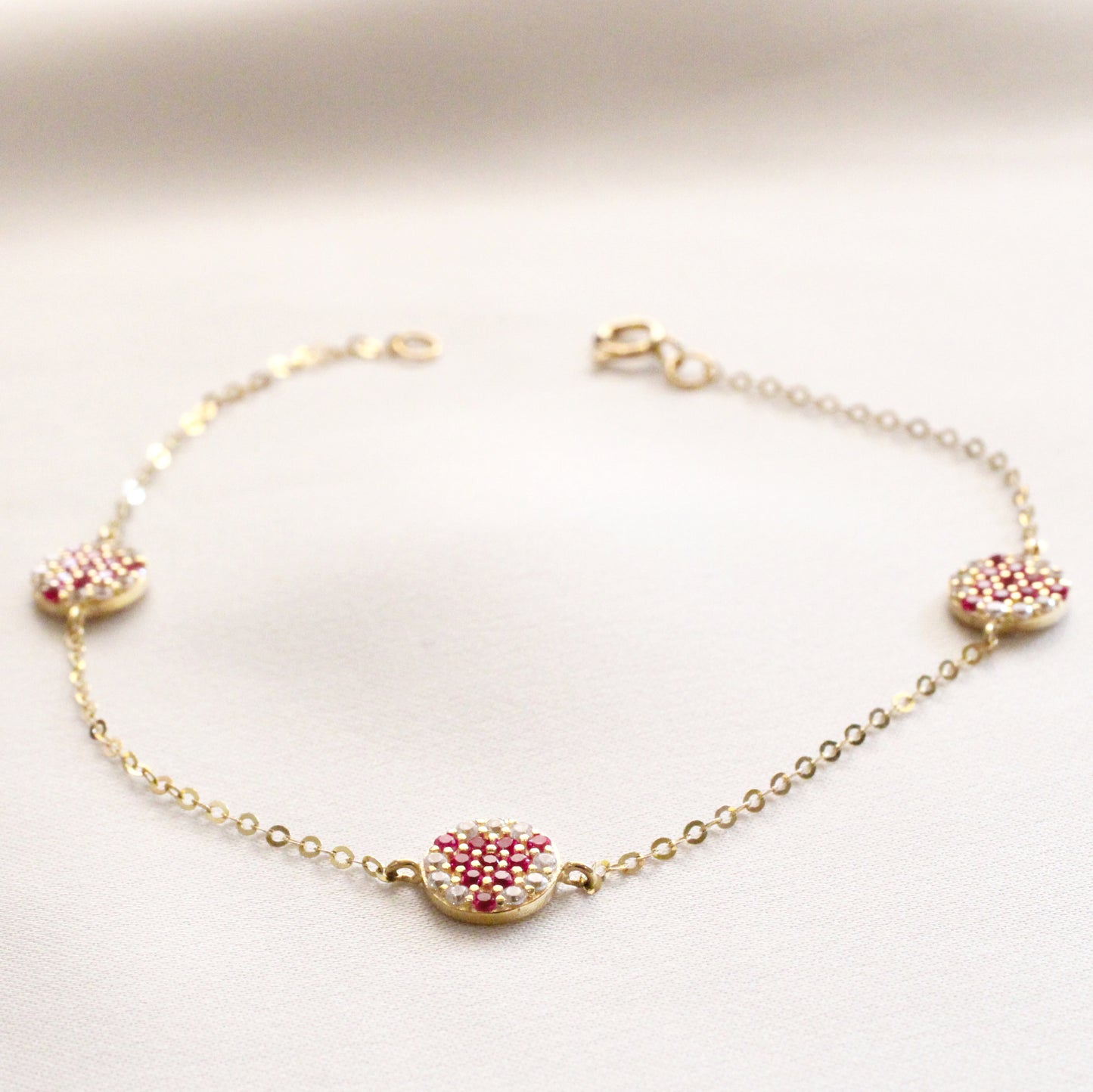 18K ラズベリーブレスレット