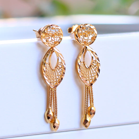 21K 揺れる Arabian ピアス Flat