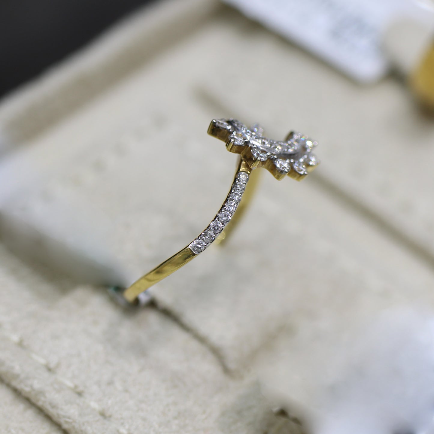 18K ムーンダストダイヤモンドリング