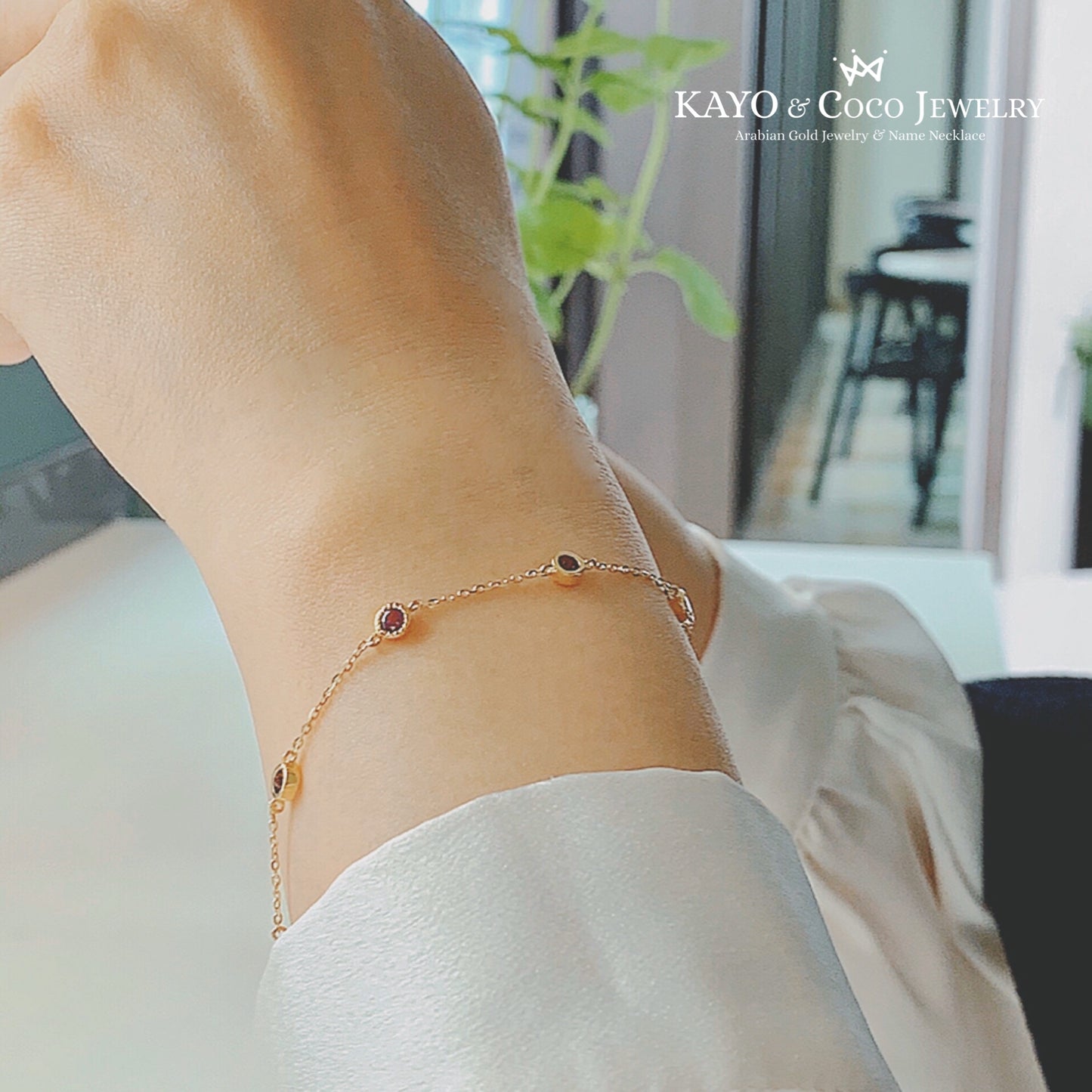 アメジストブレスレット 18K