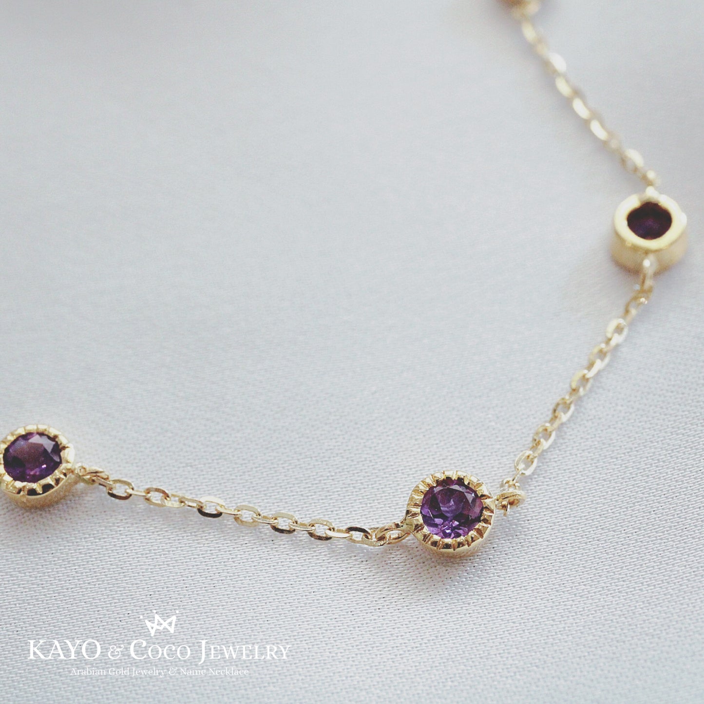 アメジストブレスレット 18K