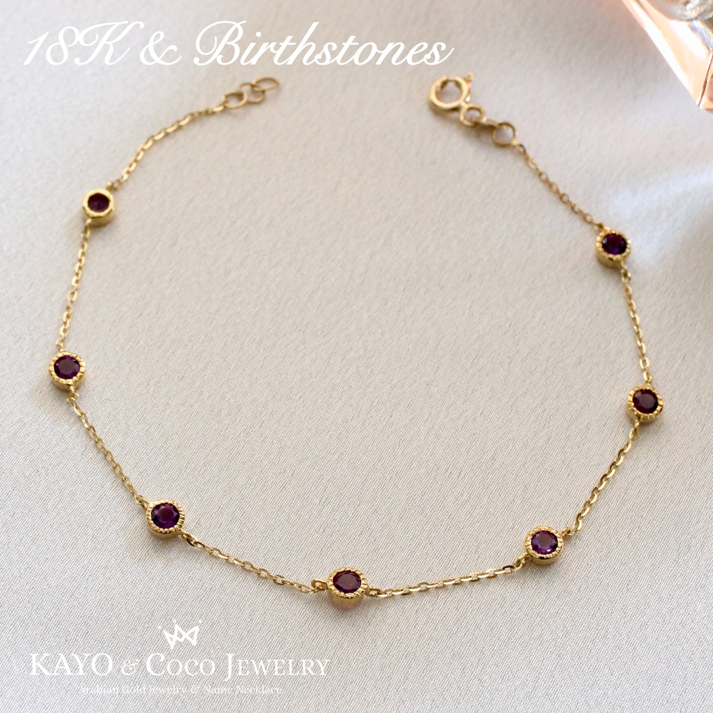 アメジストブレスレット 18K