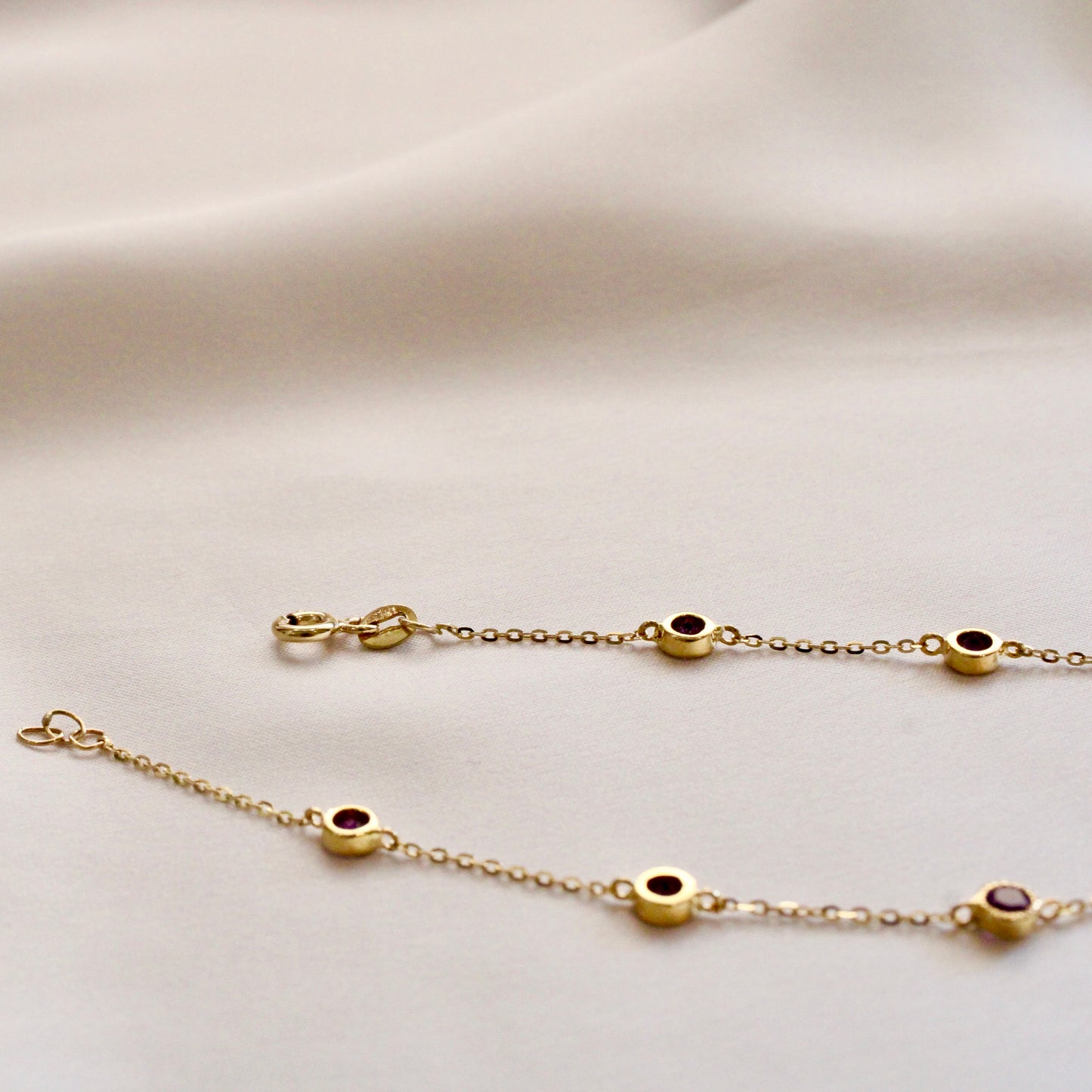 アメジストブレスレット 18K