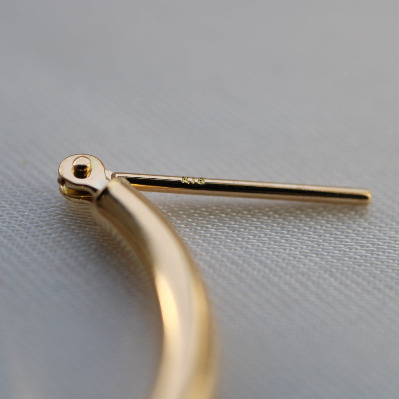 フープピアス 18k イエローゴールド 20mmx2mm［KAYO & Coco