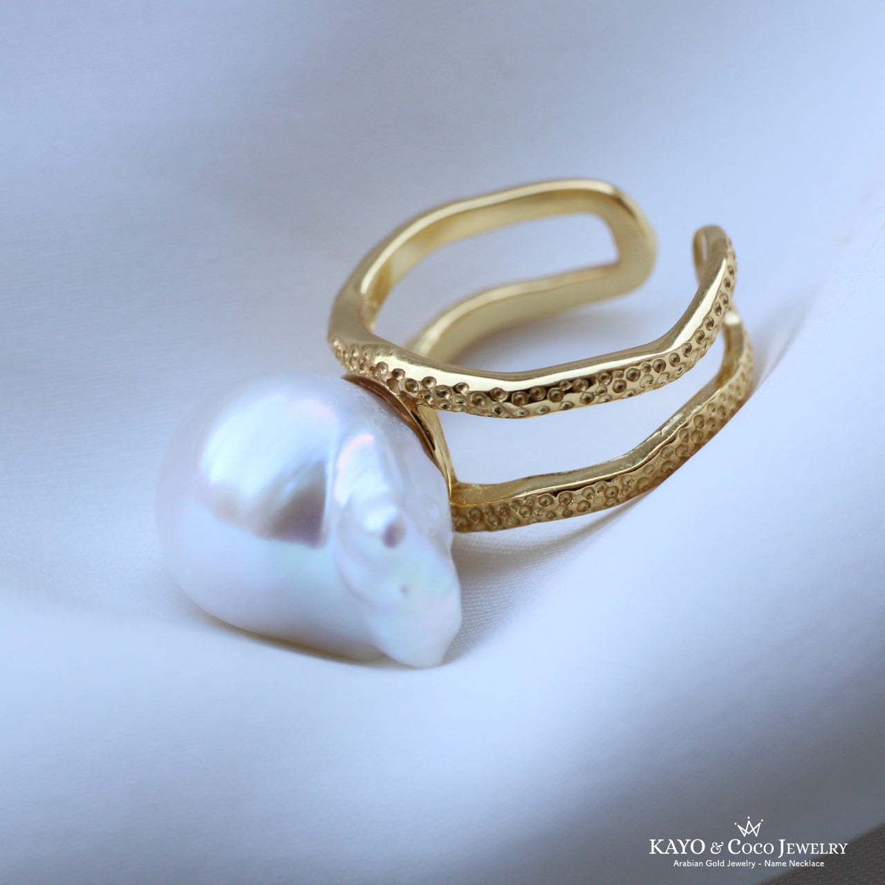大粒バロックパールリング[18K ヴェルメイユ] – KAYO & Coco Jewelry