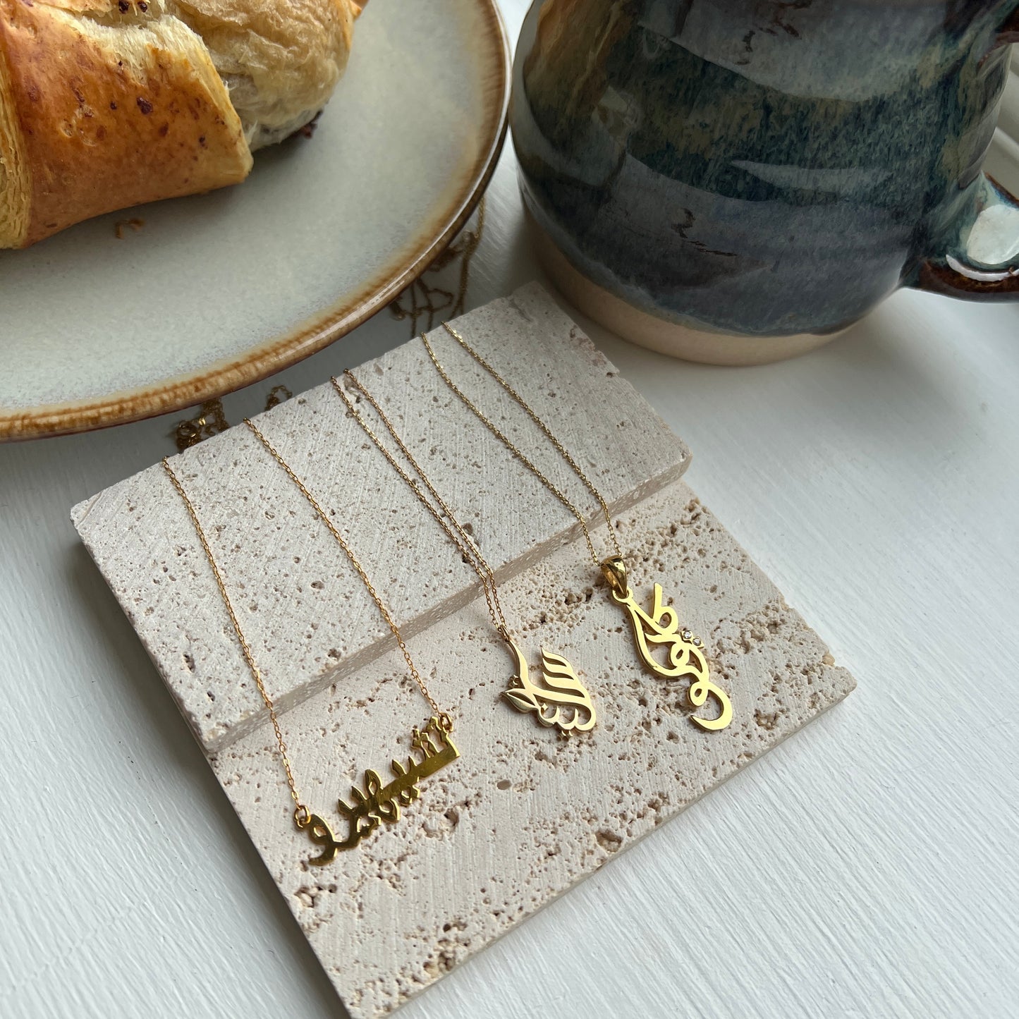 K18/K10 Arabic Necklace "Sakina" (和み）