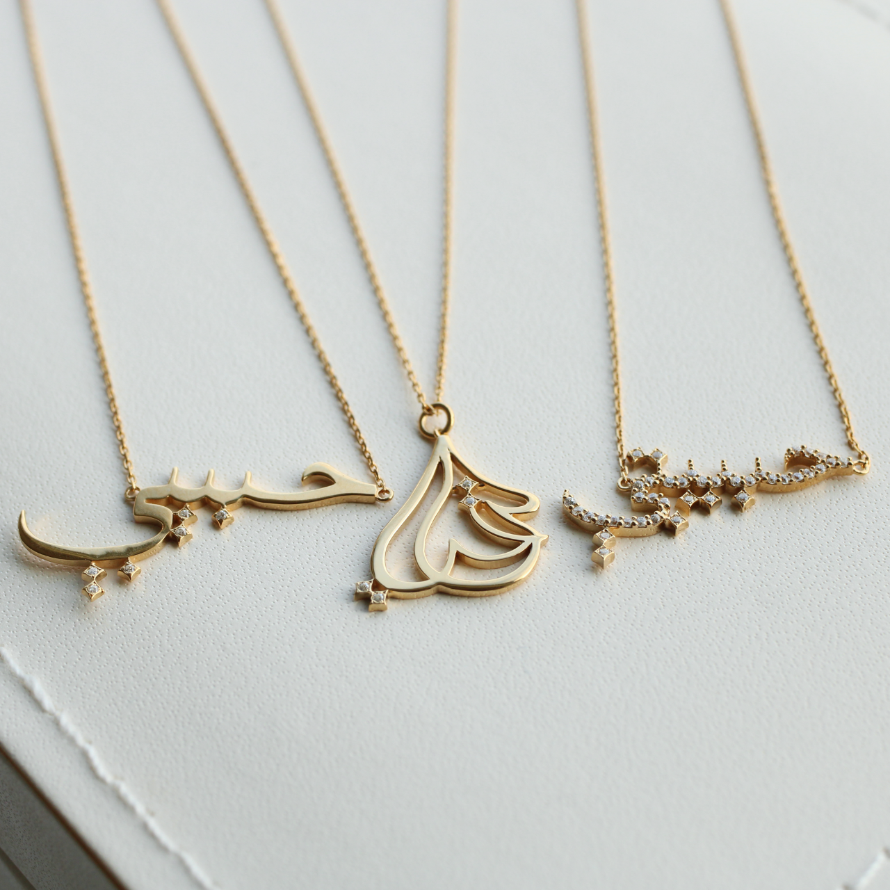 K18/K10 ”Habibty” Eternal  Love(マイラブ）Arabic Necklace