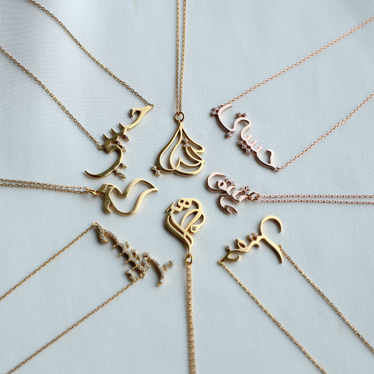K18/K10  Habibty” Pure Love(ピュアラブ）Arabic Necklace