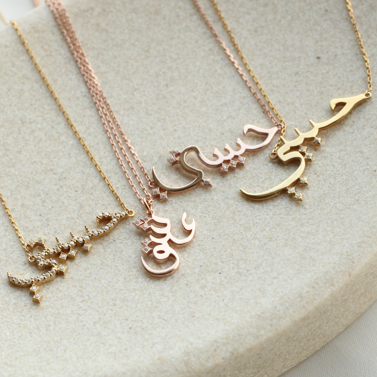 K18/K10  Habibty” Pure Love(ピュアラブ）Arabic Necklace