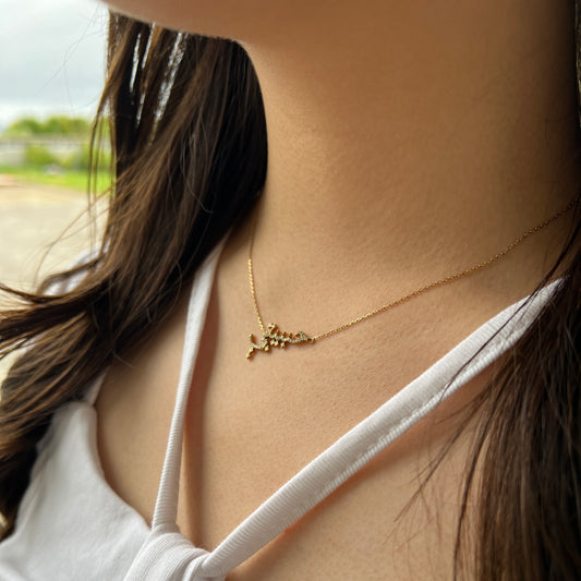 K18/K10 ”Habibty” Eternal  Love(マイラブ）Arabic Necklace