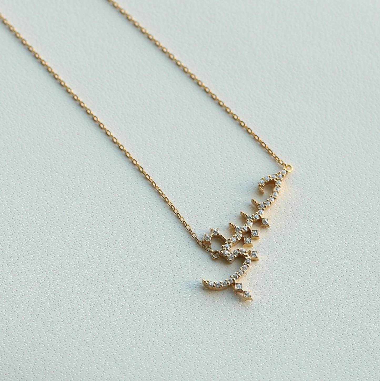 K18/K10 ”Habibty” Eternal  Love(マイラブ）Arabic Necklace