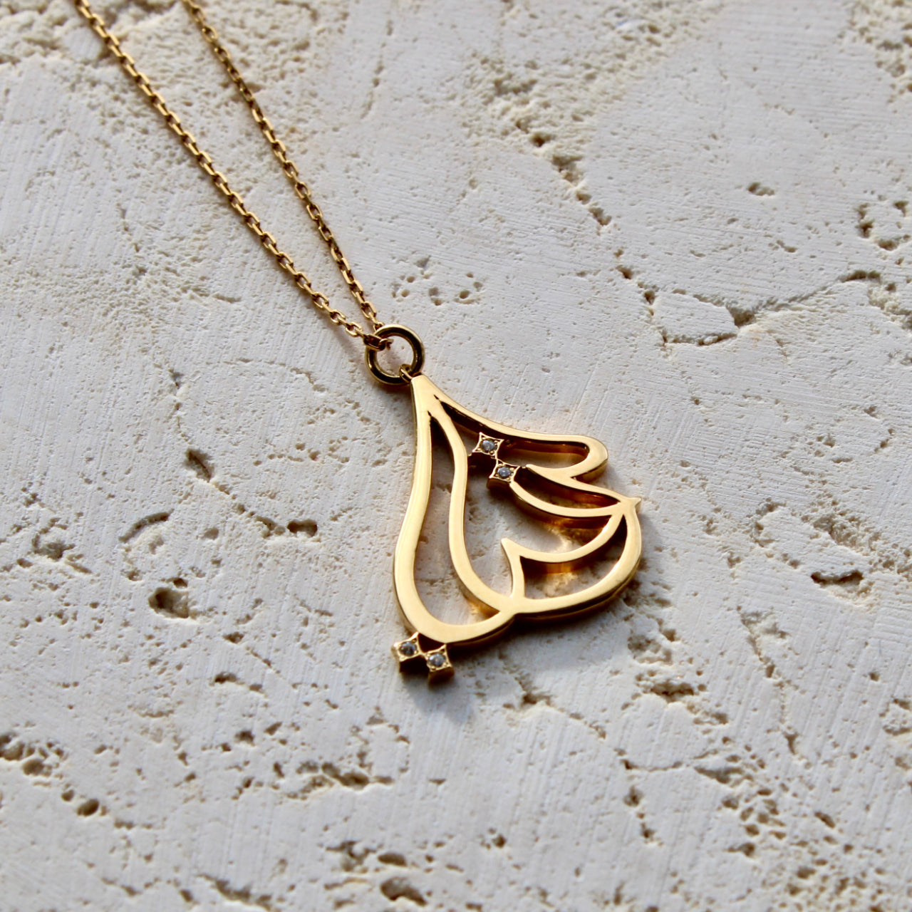 K18/K10 Arabic My Heart　（マイライフ）ネックレス