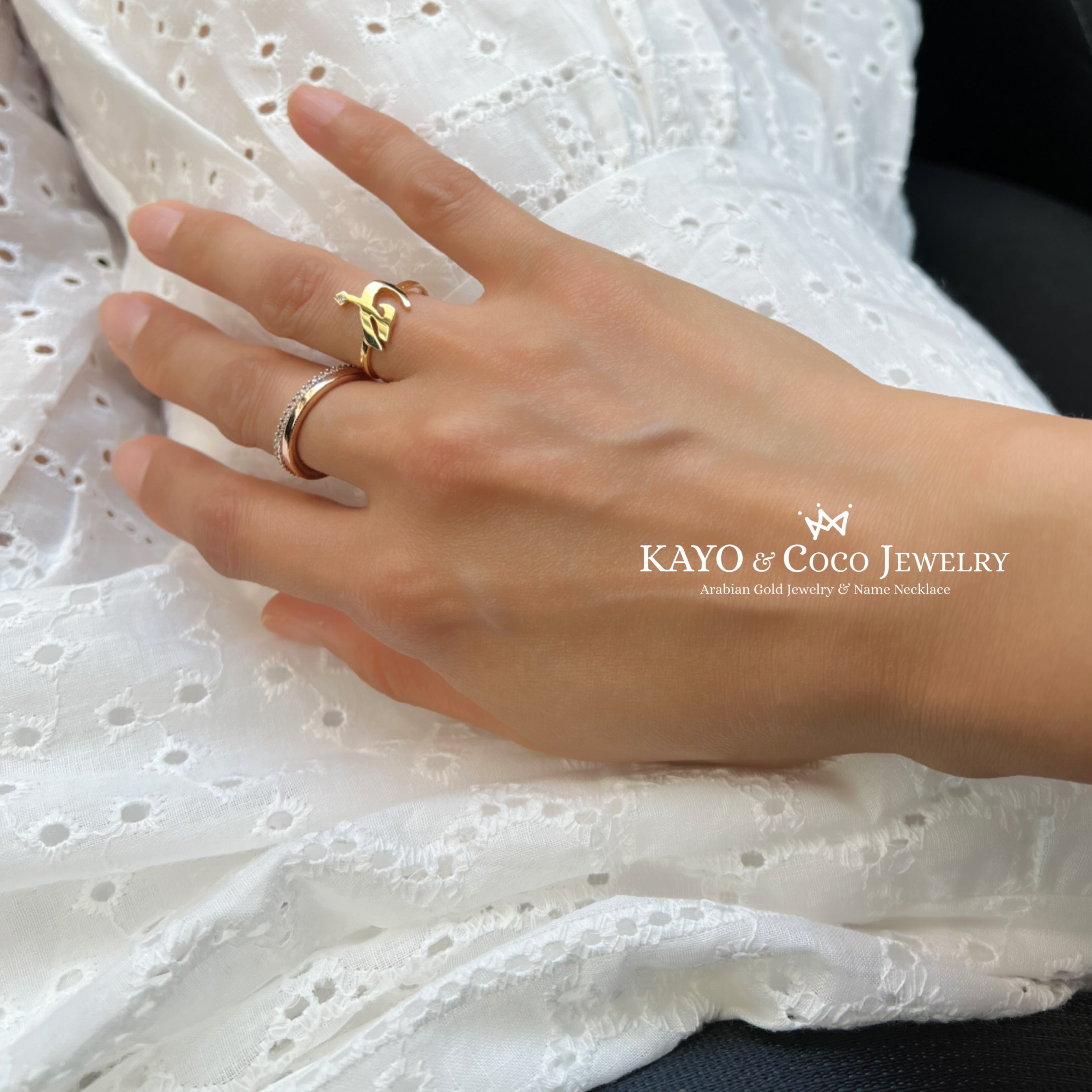 ❤︎Moon Love❤︎ 18K アラビア語 Love リング – KAYO & COCO JEWELRY