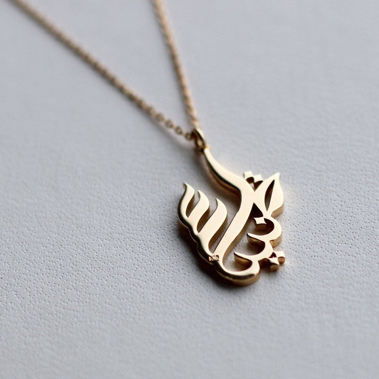 K18/K10 Arabic Necklace "Sakina" (和み）
