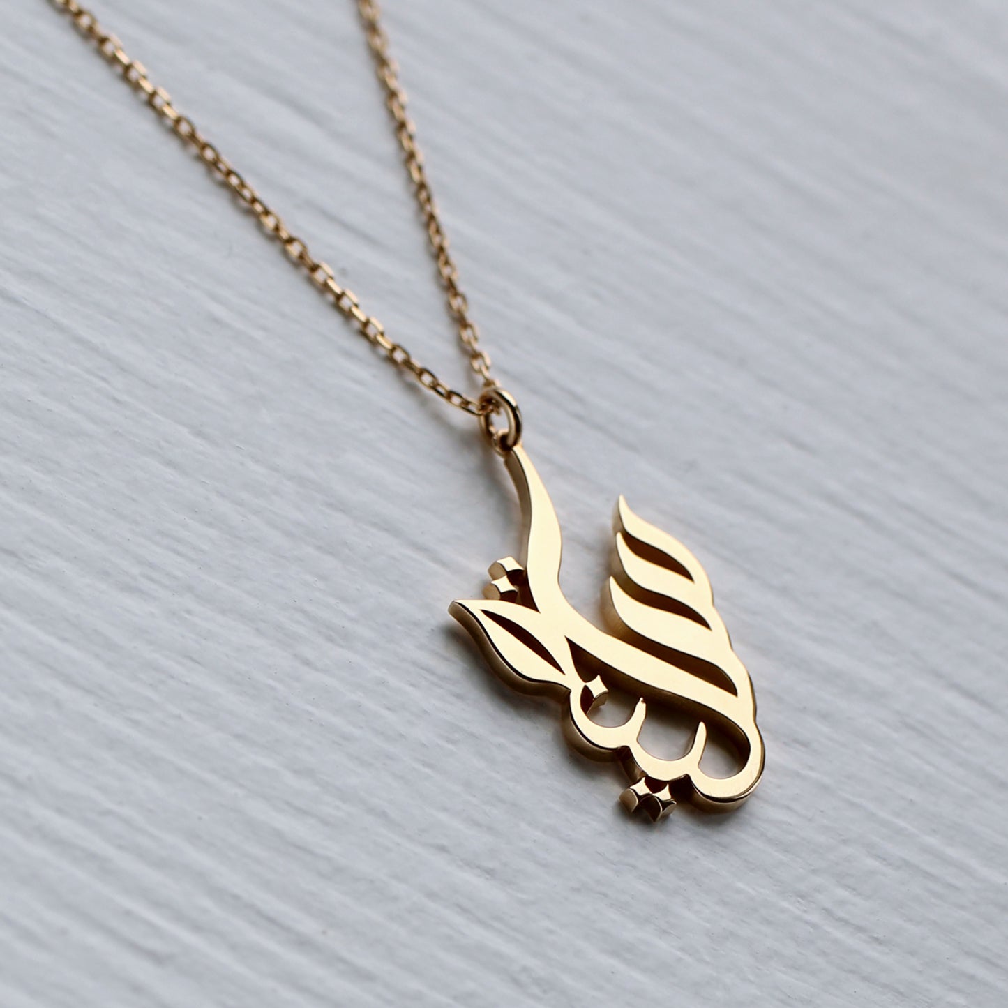 K18/K10 Arabic Necklace "Sakina" (和み）