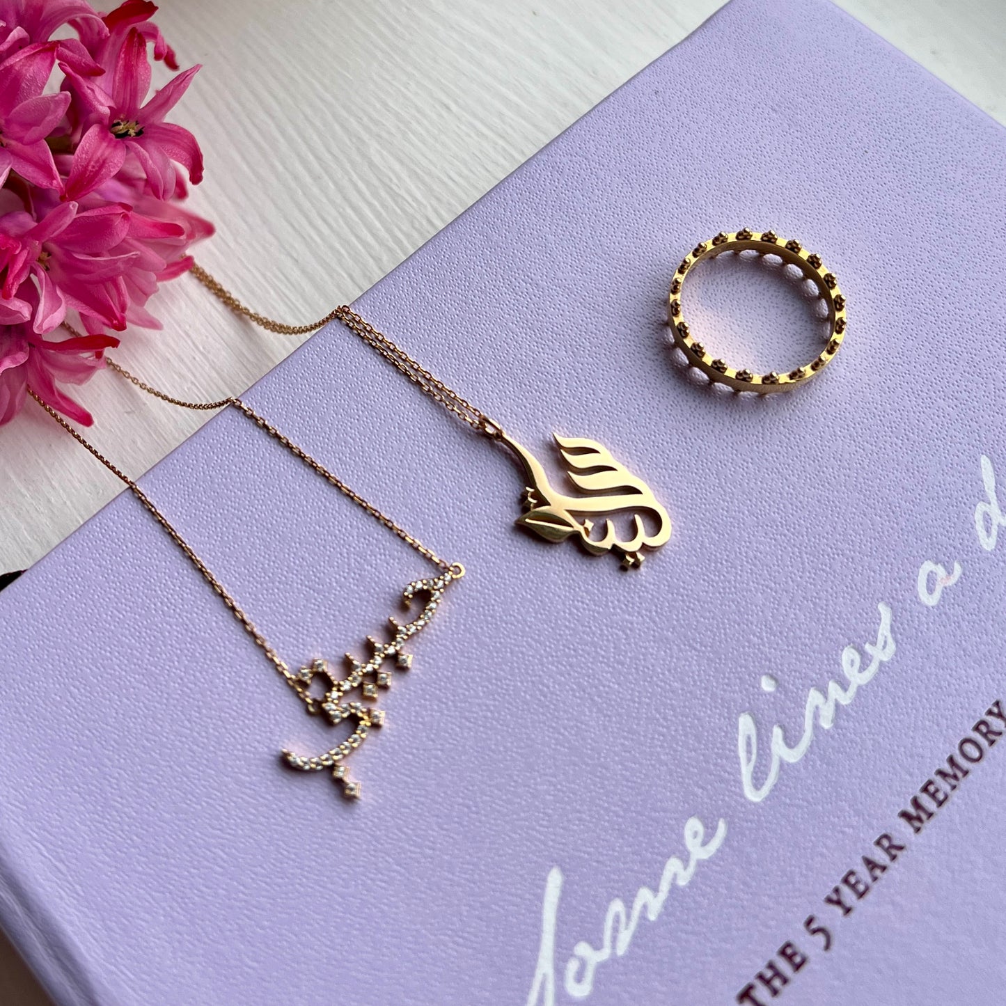 K18/K10 Arabic Necklace "Sakina" (和み）