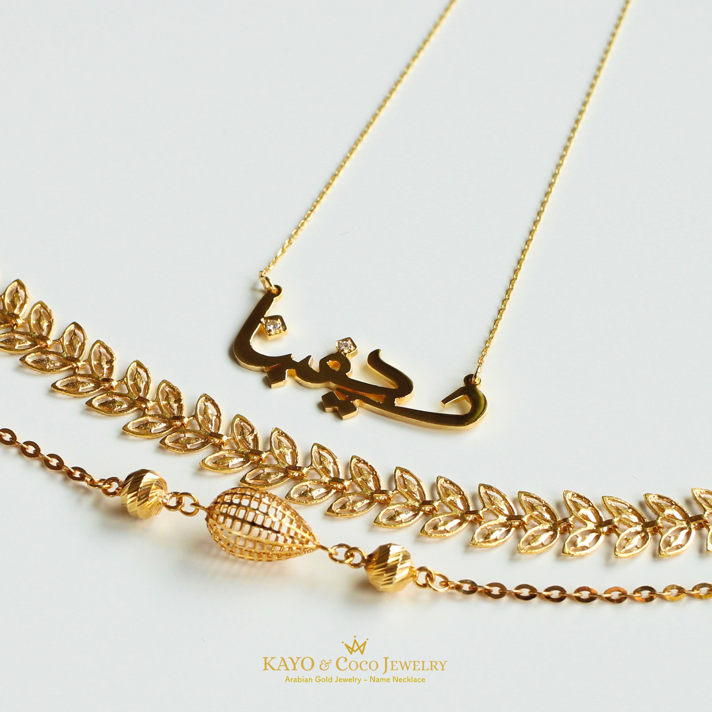 21K アラビアンオリーブリーフ ブレスレット［KAYO & Coco Jewelry］
